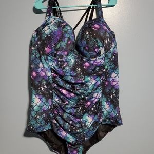 Mermaid Galaxy Torrid One Piece Swim Suit 5x